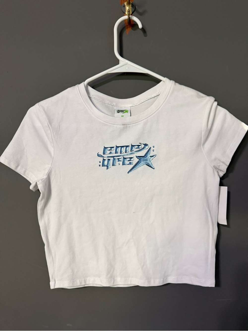Zumiez White Tee with Blue Star Graphic